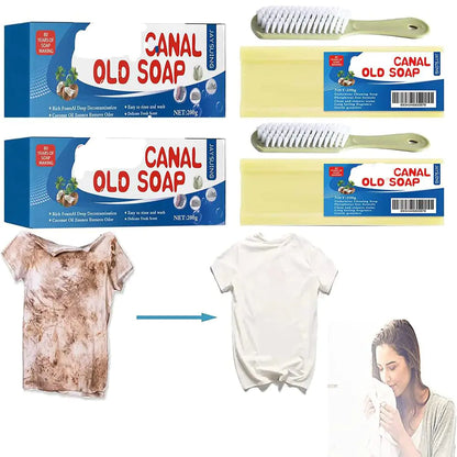 Grand Underwear CleaningCanal Old Soap with BrushLaundry Soap Bars Grand underwear cleaning soap canal old soap long lasting fragrance (2pcs) by Anti Spier