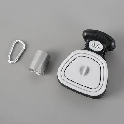 Pet Dog Poop Bag Dispenser with Foldable Poop Scoop by Anti Spier