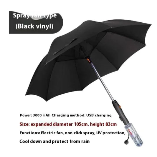 Cooling Spray Sun Umbrella With Fan And Sprinkler by Anti Spier