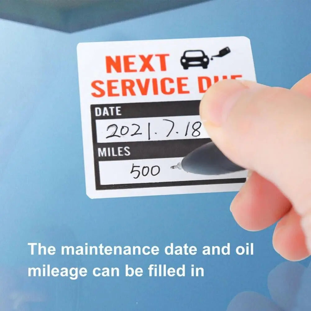 300 Oil Change Service Reminder Stickers Clear Window Lite Sticker Pack 2"x2" US by Anti Spier