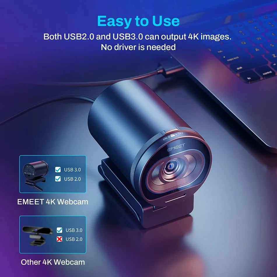 Ultra-clear 4K Live Broadcast Computer Camera by Anti Spier