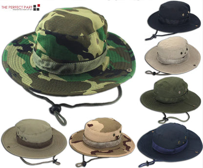 Boonie Bucket Hats Outdoor Fishing Hunting Wide Brim Mesh Camo Safari Sun Cap by Anti Spier
