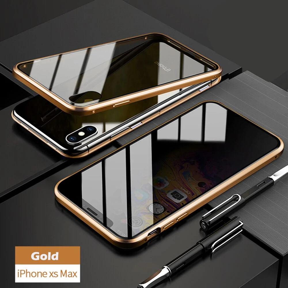 Anti-Peep Magnetic Metal Phone Case For iPhone by Anti Spier