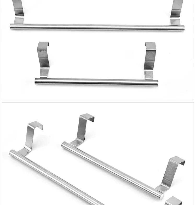 Stainless Steel Single Rod Towel Rack for Cabinet Doors by Anti Spier