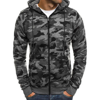 New Fashionable Plus Size Camo Hoodie Cardigan by Anti Spier
