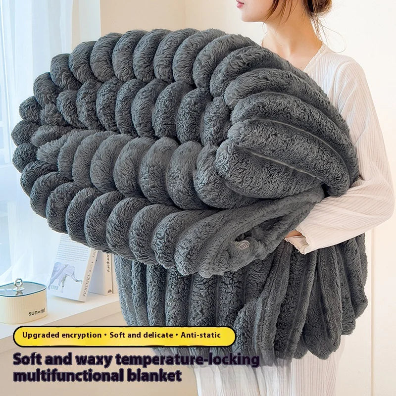 Faux Rabbit Fur Velvet Blanket by Anti Spier