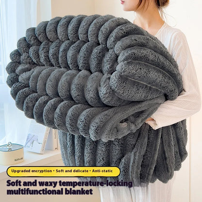 Faux Rabbit Fur Velvet Blanket by Anti Spier