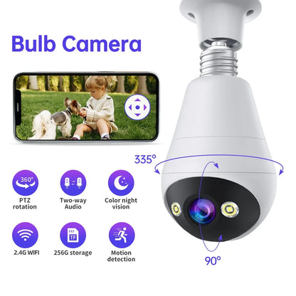 WiFi Bulb Camera with Night Vision by Anti Spier
