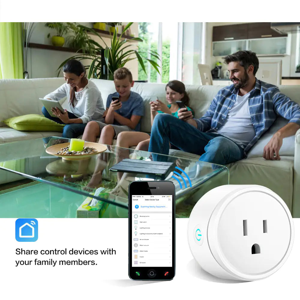 Smart Home Outlet Control By Google Home Assistant Or Amazon Alexa In Pack Of 2 Or 4 by Anti Spier