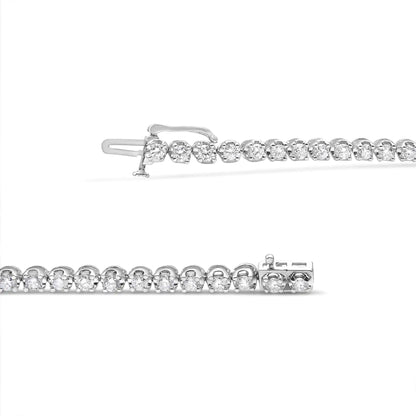 14K White Gold 5.0 Cttw Diamond" Classic Tennis Bracelet for Women (H-I Color, SI1-SI2 Clarity) - 7" Inches by Anti Spier