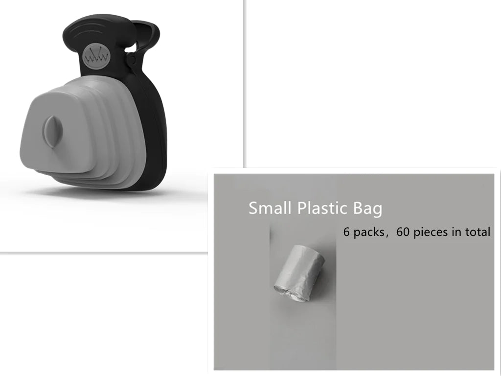 Pet Dog Poop Bag Dispenser with Foldable Poop Scoop by Anti Spier