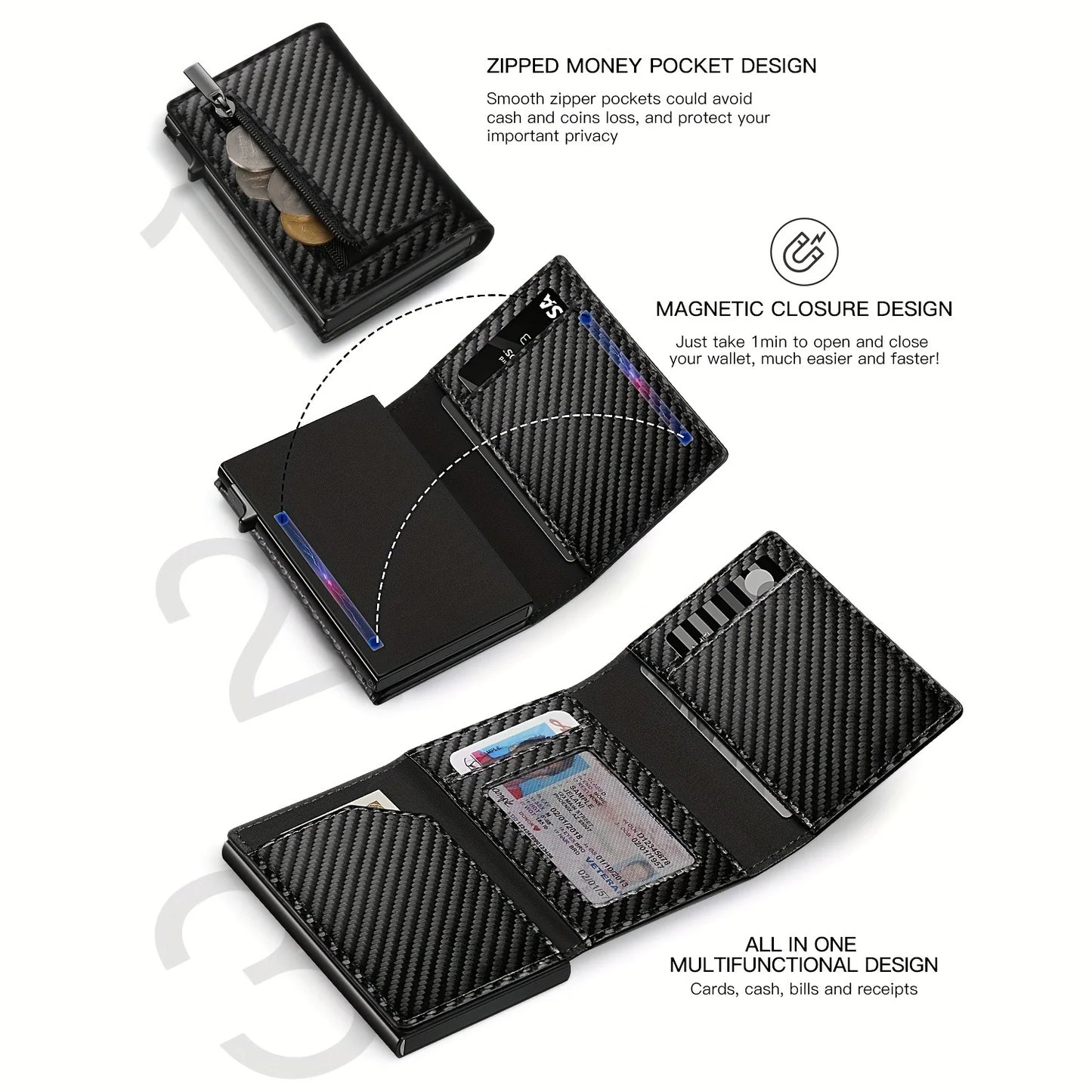 Men's Metal Card Wallet by Anti Spier