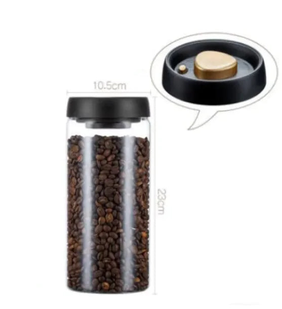 Vacuum Sealed Glass Storage Jar Set by Anti Spier