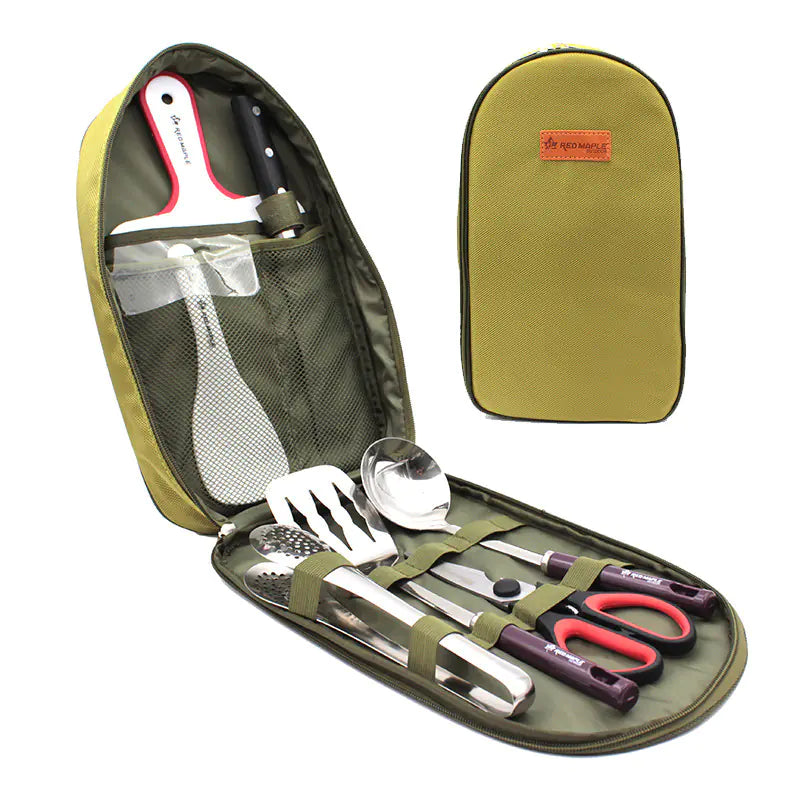 Outdoor Camping Cookware Set with BBQ Tools by Anti Spier