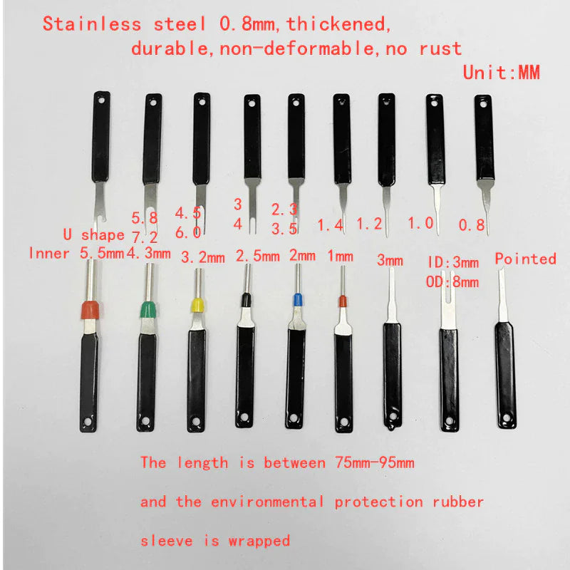 18Pcs Heavy Duty Thick Car Terminal Removal Kit Wire Connector Pin Release Tool by Anti Spier