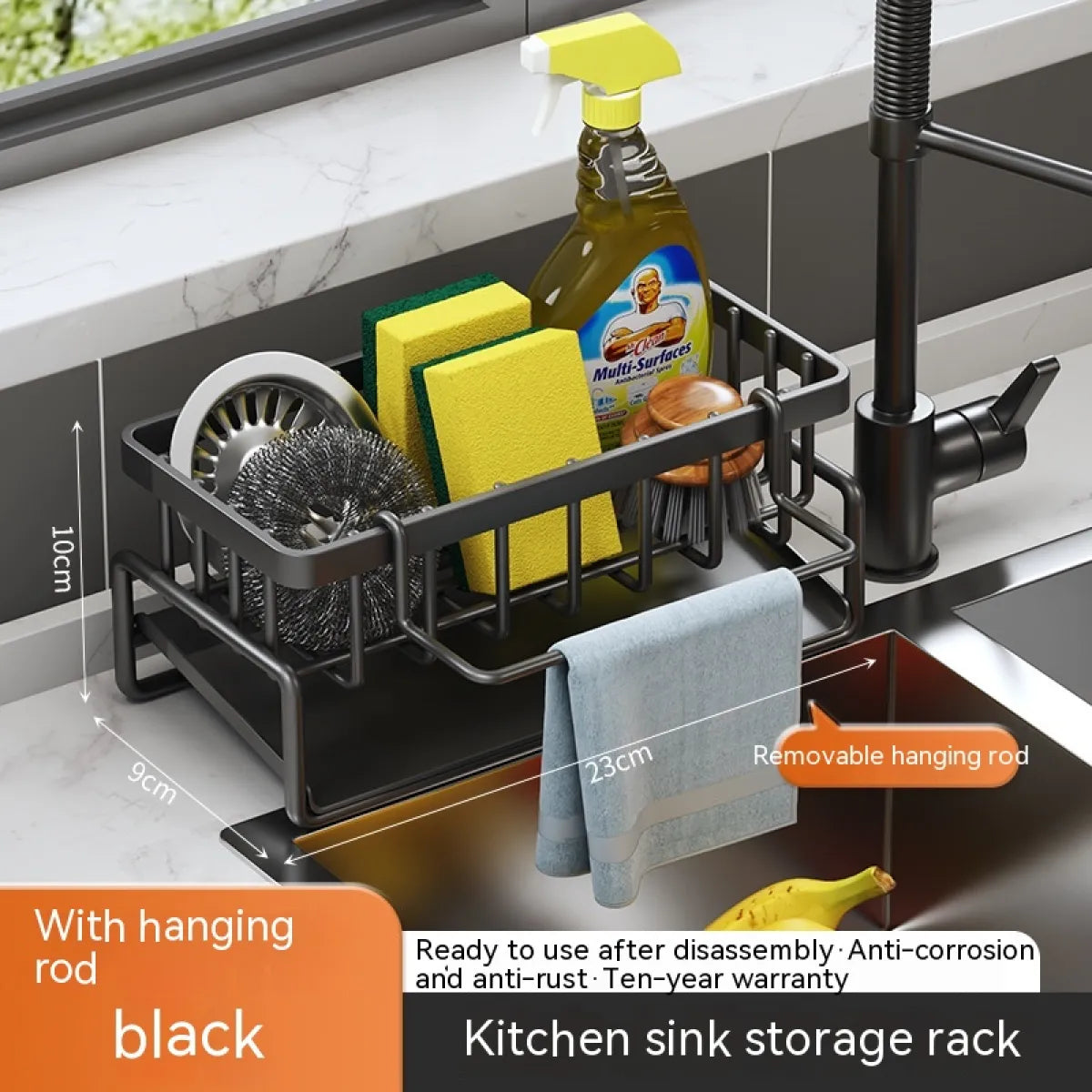 Multi-Functional Kitchen Sink Storage & Drainage Rack by Anti Spier