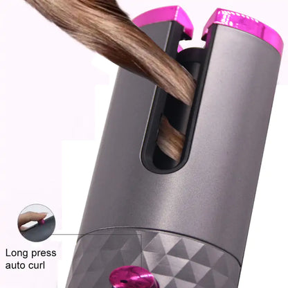 Cordless Auto Rotating Ceramic Hair Curler by Anti Spier