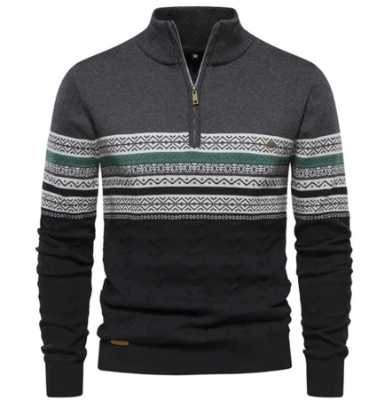 Men's Stand-up Collar Half-Zip Sweater by Anti Spier
