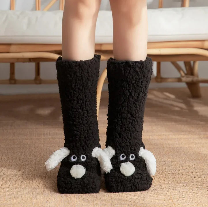 Women’s Plush Dog Socks by Anti Spier