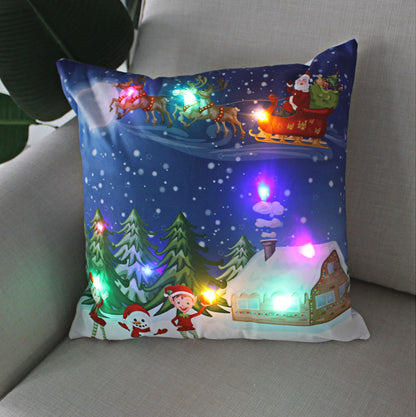 Super Soft Plush Christmas LED Lantern Pillowcase by Anti Spier