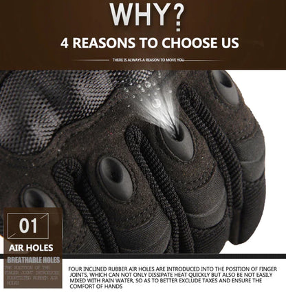Tactical Motorcycle Motocross Full Finger Gloves Motorbike Riding Racing Mittens by Anti Spier