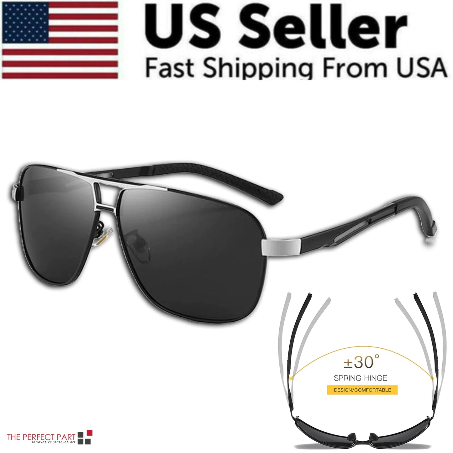 Mens Polarized Pilot Sunglasses Outdoor Driving UV400 Sun Glasses Sport Eyewear by Anti Spier
