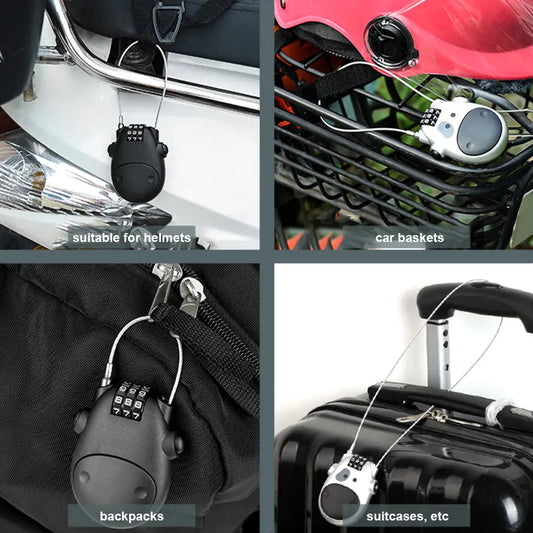 Adjustable Cable Security Combination Lock by Anti Spier