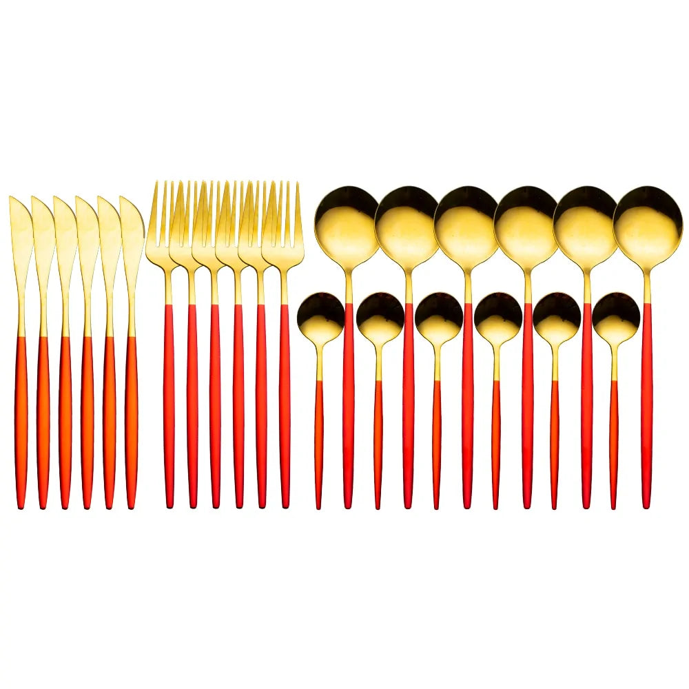 24 Pieces Luxury Cutlery Set by Anti Spier
