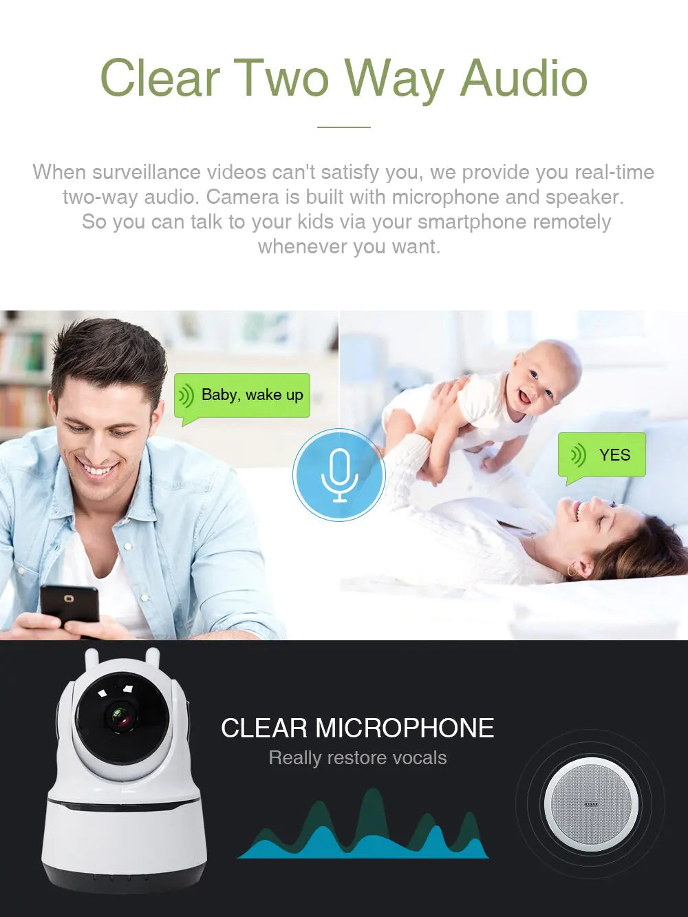 Wireless Security Camera 1080P Night Vision, Motion Detection, Activity Alert, Deterrent Alarm by Anti Spier