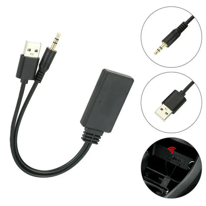 2 In 1 USB Bluetooth 5.0 Transmitter Receiver Adapter Wireless For PC Car Kit by Anti Spier
