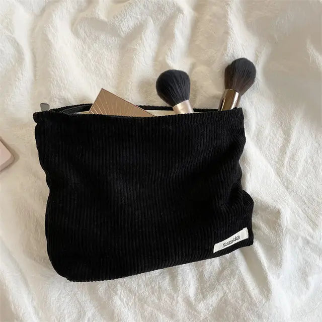 Corduroy Makeup Organizer Clutch by Anti Spier