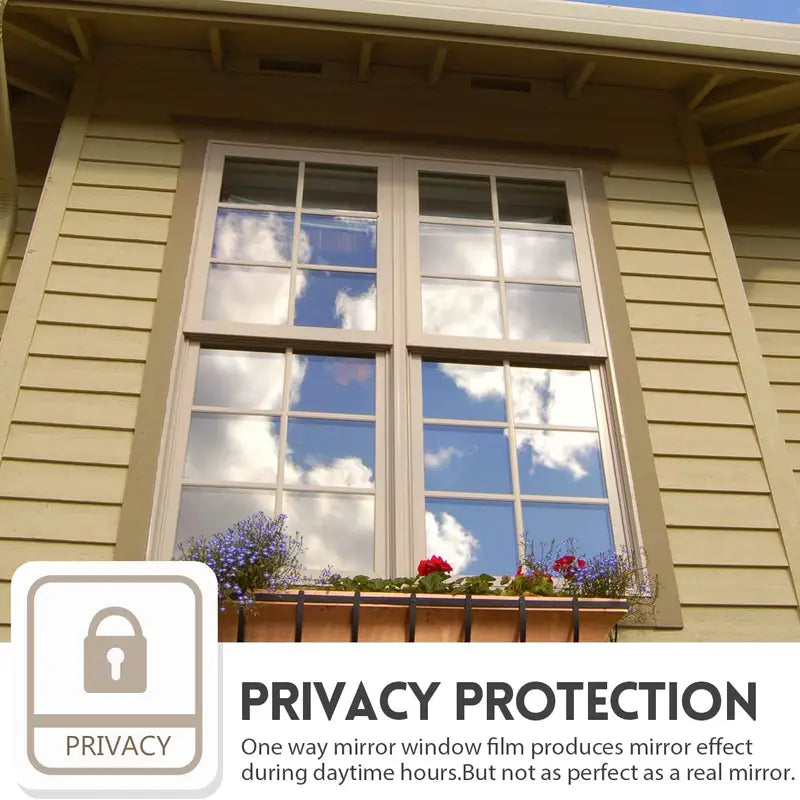 One-Way Daytime Privacy Window Film - Brown-Silvery by Anti Spier