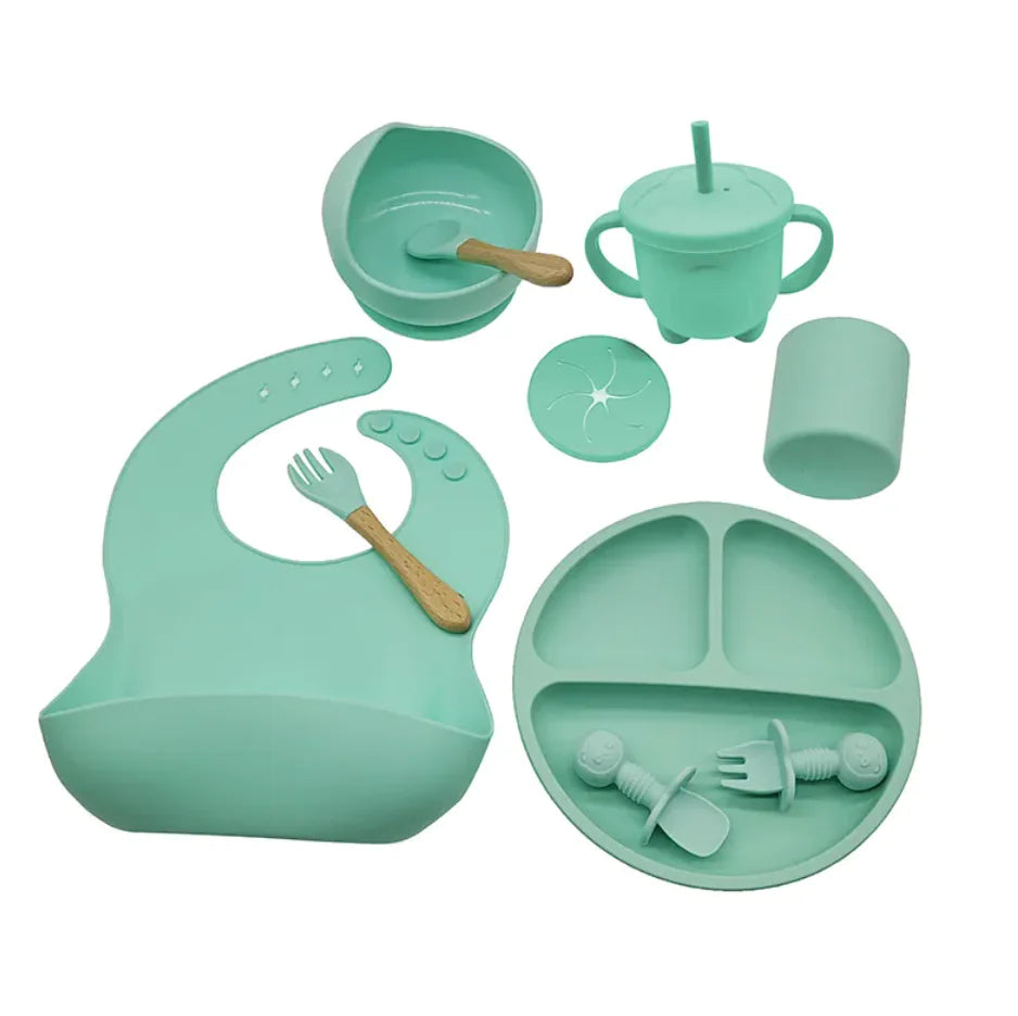 Baby Silicone Feeding Tableware Set by Anti Spier