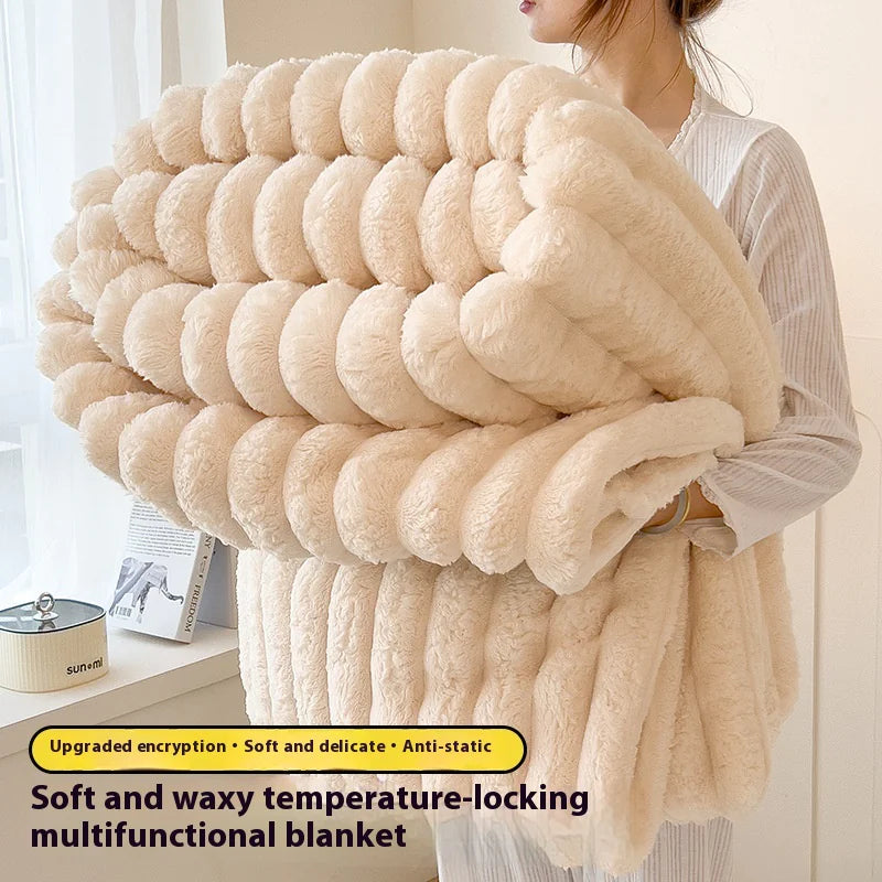 Faux Rabbit Fur Velvet Blanket by Anti Spier
