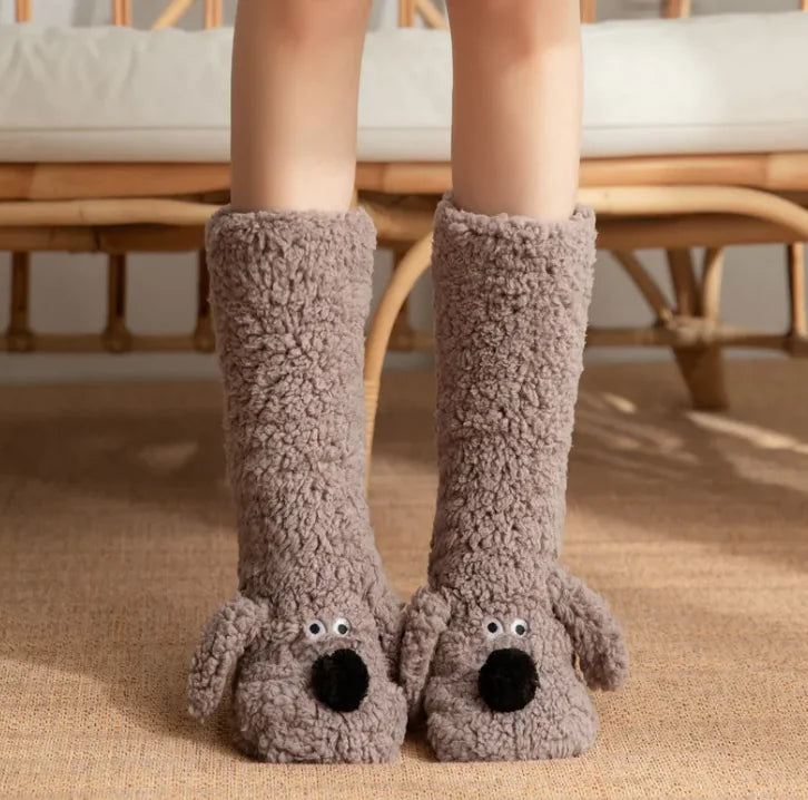 Women’s Plush Dog Socks by Anti Spier