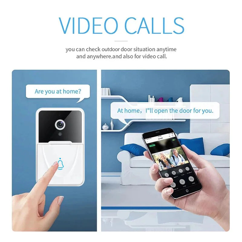 Wireless Security WiFi Smart Doorbell Intercom Video Camera Bell Chime Door Ring by Anti Spier