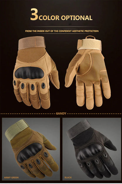 Tactical Motorcycle Motocross Full Finger Gloves Motorbike Riding Racing Mittens by Anti Spier