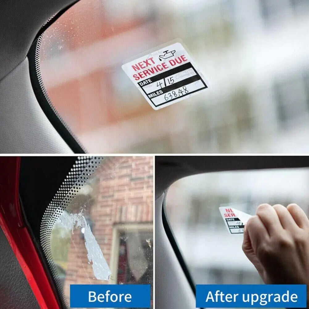 300 Oil Change Service Reminder Stickers Clear Window Lite Sticker Pack 2"x2" US by Anti Spier