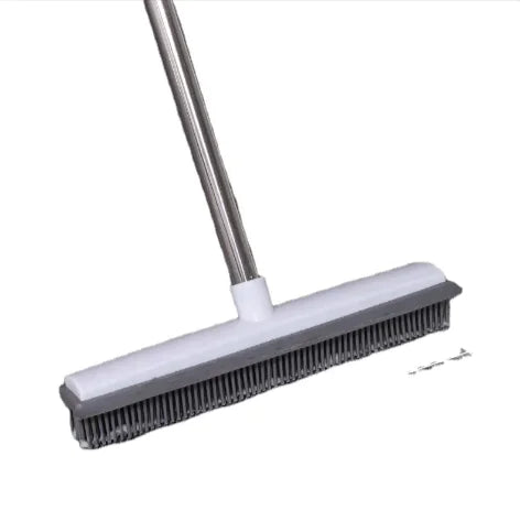Pet Hair Remover Rubber Broom with Carpet Rake by Anti Spier