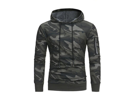Camo Hoodie Sweatshirt with Hood by Anti Spier