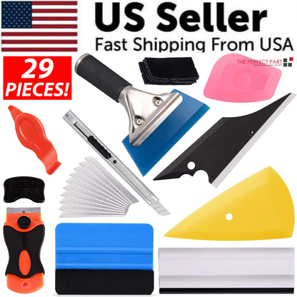 29 PCS Window Tint Tools Kit Car Auto Film Tinting Scraper Squeegee Installation by Anti Spier
