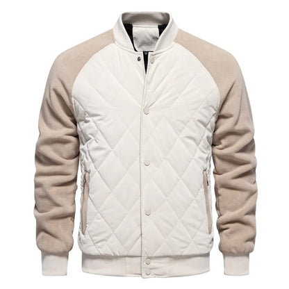 Mens Patchwork Thick Fleece Lined Jacket by Anti Spier