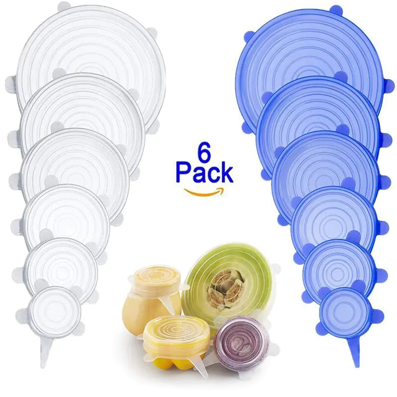 Silicone Stretch Lids Reusable Airtight Food Wrap Covers by Anti Spier