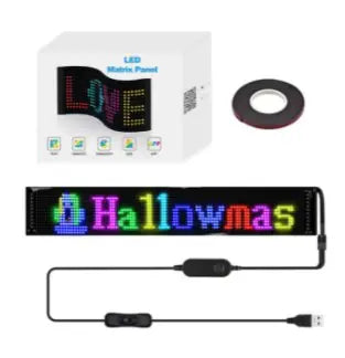 LED Scrolling Sign USB 5V Bluetooth App Control Customizable Car Display by Anti Spier