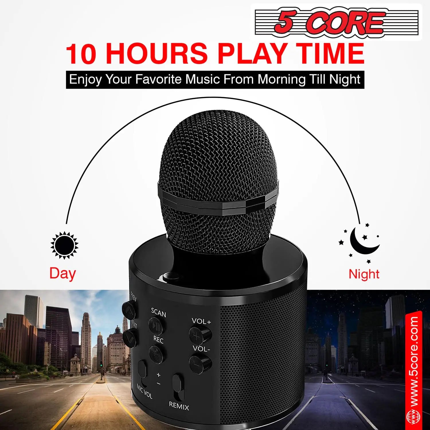 5Core Wireless Karaoke Microphone Bluetooth Mic Portable Handheld Microfonos Inalambricos by Anti Spier