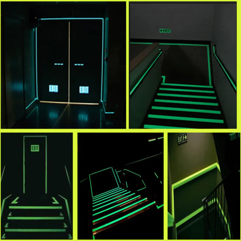 2PC Luminous Tape Self Adhesive Glow In The Dark Wall Sticker Fluorescent Light by Anti Spier