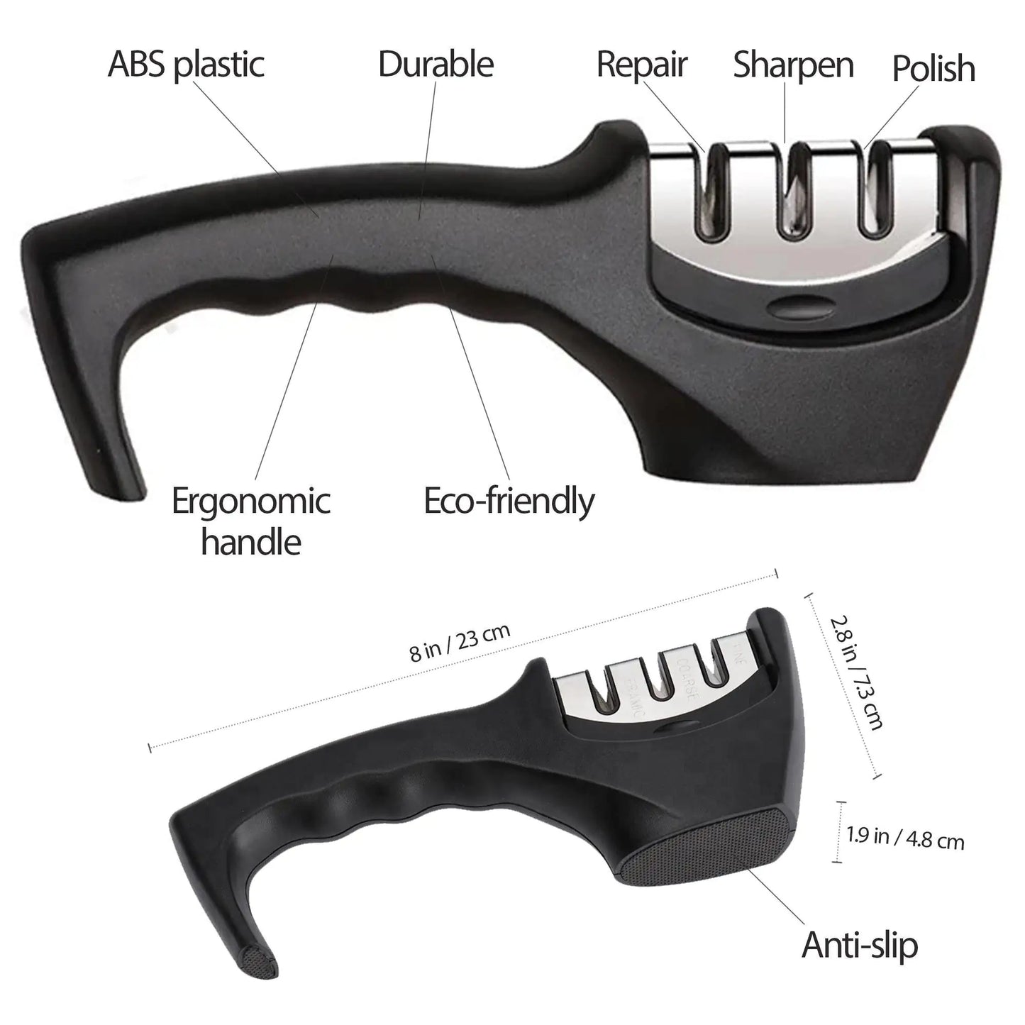 Knife Sharpener Professional Kitchen Blade Sharpening Tool Handheld System by Anti Spier