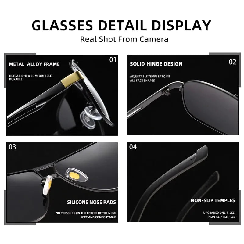 Mens Polarized Pilot Sunglasses Outdoor Driving UV400 Sun Glasses Sport Eyewear by Anti Spier
