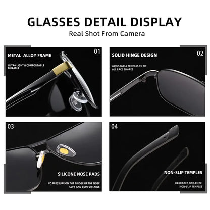 Mens Polarized Pilot Sunglasses Outdoor Driving UV400 Sun Glasses Sport Eyewear by Anti Spier