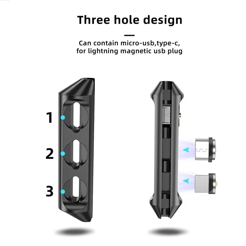 3 in 1 Magnetic Cable Plugs Case by Anti Spier
